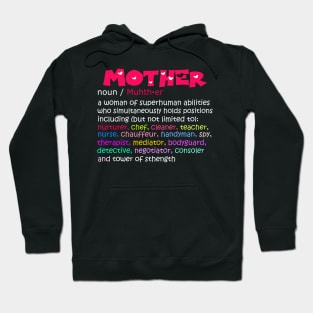 Mother Definition Funny Mom Quote Mothers Day Womens Best Mom ever Gift Hoodie